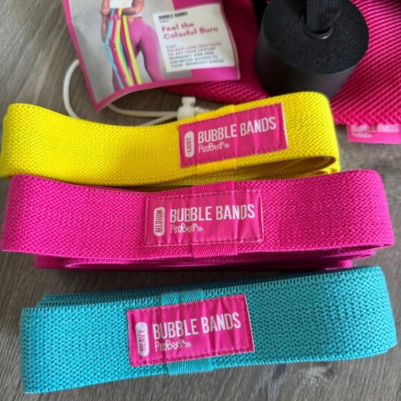 Fitness Bundle: Foam Roller, Long Resistance Bands, Door Anchor, and Mesh Bag - Picture 7 of 10